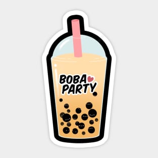 Boba Milk Tea Party Sticker